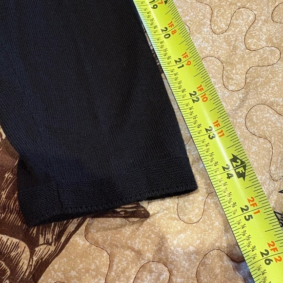 J. Jill cardigan asymmetrical hemline open front women’s Petite M black - Picture 11 of 12